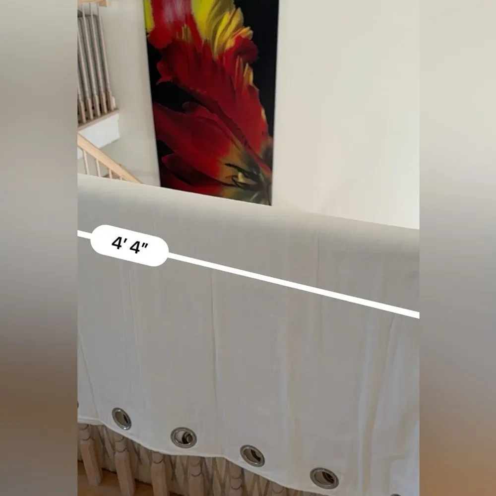 Valeron Lustre Grommet Double Width Luxury Jacquard Window 2 Panels in Ivory 84